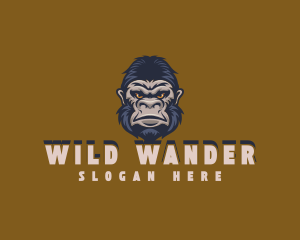 Wild Gorilla Ape logo design