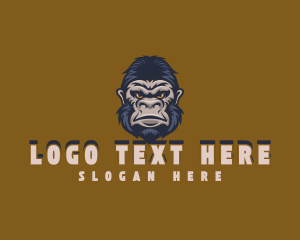 Animal - Wild Gorilla Ape logo design