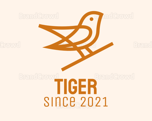 Brown Bird Monoline Logo