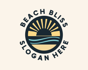 Swimwear - Coastal Sea Sunrise logo design