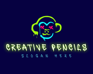 Graffiti Monkey Spray Paint logo design