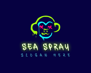 Graffiti Monkey Spray Paint logo design