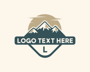 Mountaineering - Adventure Mountain Summit logo design