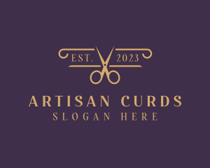 Elegant Scissors Salon logo design