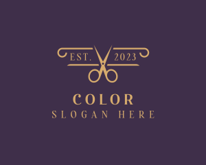 Salon - Elegant Scissors Salon logo design