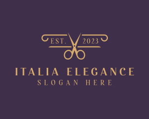 Elegant Scissors Salon logo design