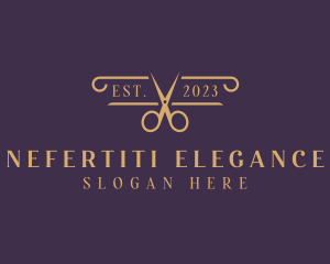 Elegant Scissors Salon logo design