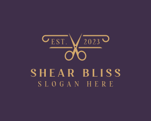 Elegant Scissors Salon logo design