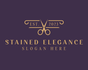 Elegant Scissors Salon logo design