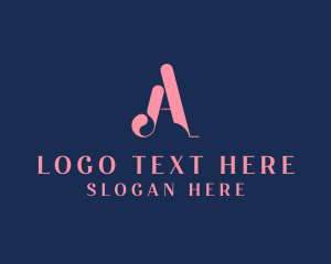 Hairdresser - Elegant Stylish Boutique Letter A logo design