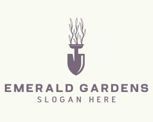 Gardener Trowel Plants logo design