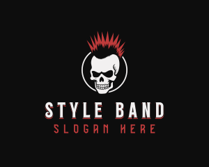 Punk Rock Skull logo design