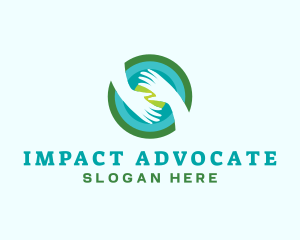Advocate - Globe Hand Community logo design