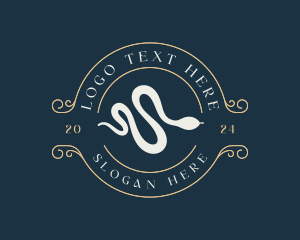 Snake - Reptile Snake Animal logo design