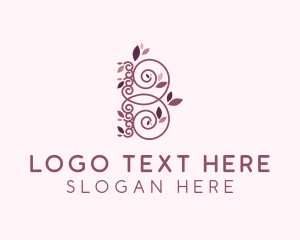 Beauty Product - Botanical Floral Letter B logo design
