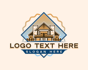 Roofing - Cabin  House Realty logo design