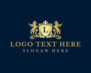 Legal - Royal Pegasus Ornament Shield logo design