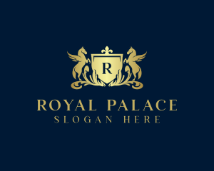 Royal Pegasus Ornament Shield logo design