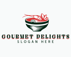 Shrimp Seafood Cuisine logo design