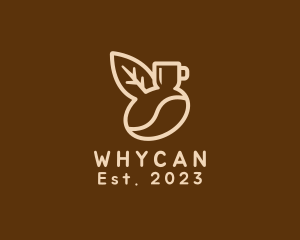 Macchiato - Organic Coffee Bean Leaf logo design