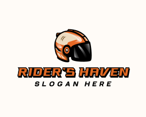 Biker - Rider Motorsports Helmet logo design