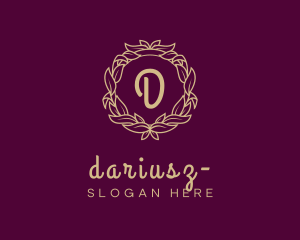 Elegant Wreath Fashion Logo