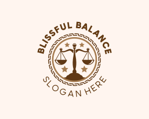 Judicial Law Scale logo design