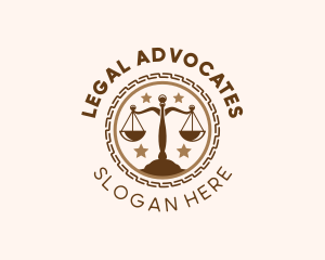 Judicial Law Scale logo design