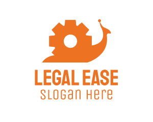 Orange Gear Snail  logo design