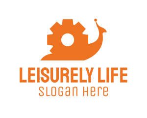 Orange Gear Snail  logo design