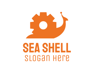 Orange Gear Snail  logo design