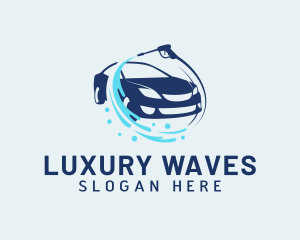 Pressure Wash Car Clean  logo design