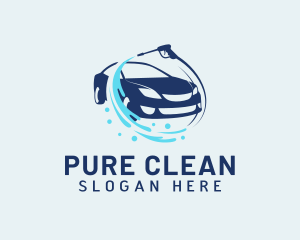 Pressure Wash Car Clean  logo design