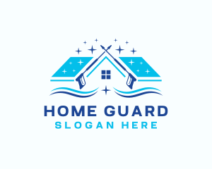 Pressure Wash House Caretaker logo design