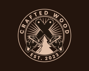 Carpenter - Lumberjack Chainsaw Carpenter logo design