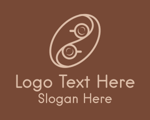 Yin Yang Coffee Bean Logo