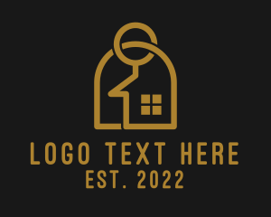 Realty - Gold Keychain House logo design