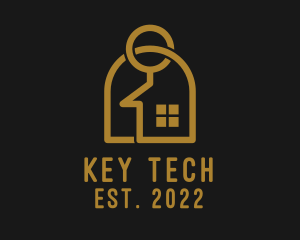 Gold Keychain House logo design