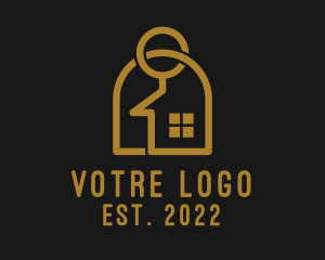Events Place - Gold Keychain House logo design