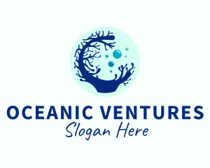 Coral Sea Bubble logo design