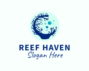 Reef - Coral Sea Bubble logo design