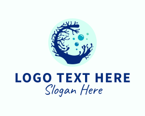 Oceanic - Coral Sea Bubble logo design