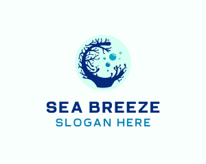 Coral Sea Bubble logo design