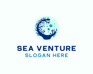 Coral Sea Bubble logo design