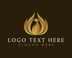 Luxury - Mythical Phoenix Gold logo design