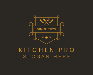 Kitchen Utensils Eatery logo design