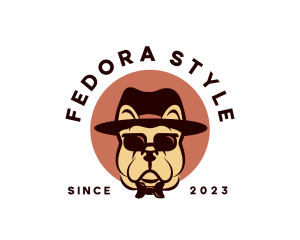 Fedora - Bulldog Fedora Sunglasses logo design