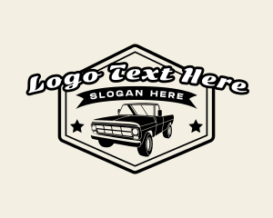 Truck - Retro Garage Car logo design