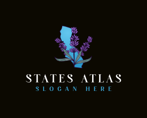 California Lavender Flower logo design