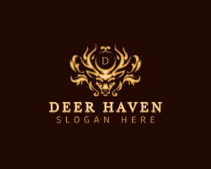 Elegant Deer Crest logo design